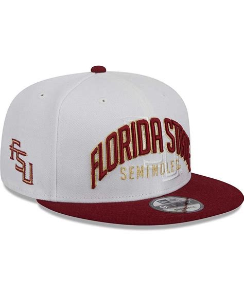 New Era Mens White Garnet Florida State Seminoles Two Tone Layer