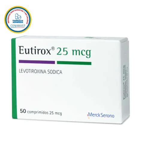 Eutirox 25 Mcg X 50 Comprimidos Merck Ecofarmacias