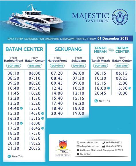 29 Mar 2022 Onward Ferry To Batam Majestic Fast Ferry Return Tickets