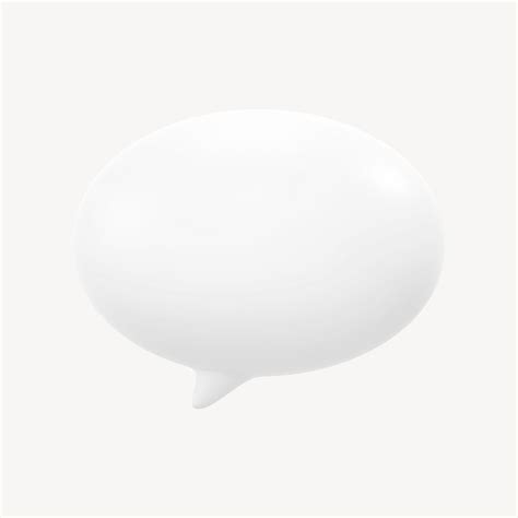 Speech Bubble Icon 3d Minimal Free Photo Illustration Rawpixel