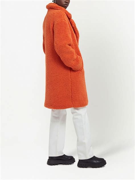 Apparis Faux Shearling Double Breasted Coat In Butternut Modesens