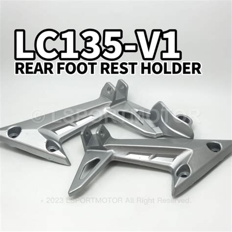 Yamaha Lc V Rear Foot Rest Holder Silver Grey R L Footrest Foot