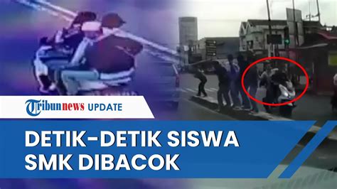 Rekaman Detik Detik Siswa SMK Dibacok Di Simpang Pomad Dari Dashcam