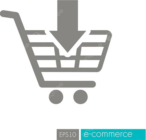 Shopping Cart With An Arrow Icon Design Purchase Button Vector Design