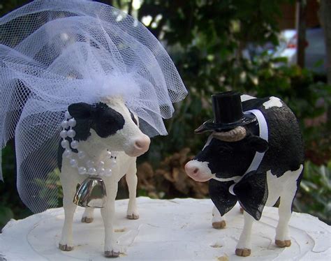 Cow Cake Topper Farm Holstein Cow Barn Wedding Cake Etsy