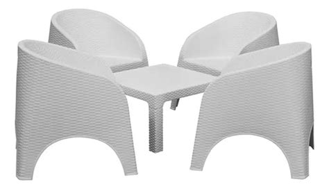 Juego Mesa Ratona Sillones Pl Sticos Simil Ratan Quality