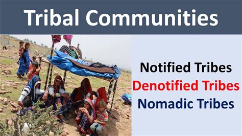 Tribal Community Denotified Tribes Nomadic Semi Nomadic Tribe