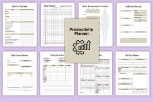 Editable Productivity Planner Canva KDP Graphic By Rahimaartwork077