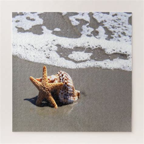 Starfish And Shell Jigsaw Puzzle Zazzle Make Your Own Puzzle