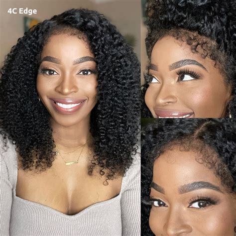 Kinky Curly Kinky Edges Free Parting X Undetectable Lace Front Wig