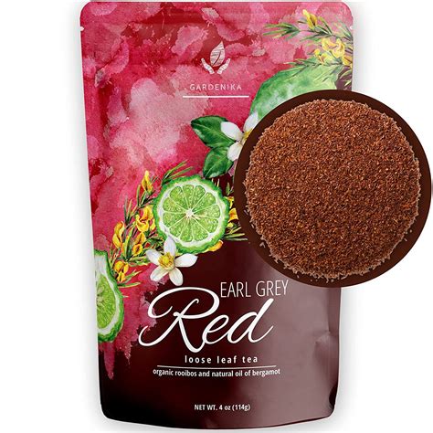 Organic Earl Grey Rooibos Red Loose Leaf Tea With Bergamot Oil Organic