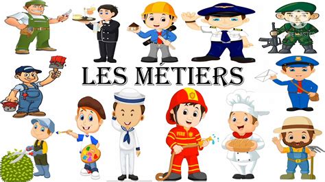 les métiers en français Jobs Professions Occupations in French YouTube