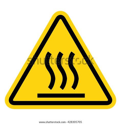 Warning Sign Hot Surface Vector Illustration Stock Vector Royalty Free 428305705 Shutterstock
