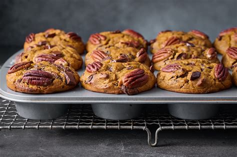 Bakery Style Pumpkin Muffins With Pecans And Chocolate Chunks Baker