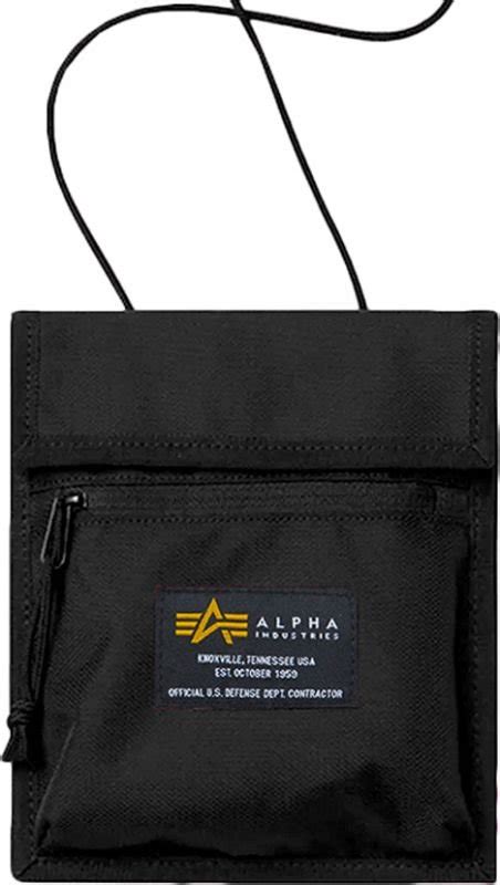 ALPHA INDUSTRIES Puzdro na doklady Crew Pouch čierne Muničák