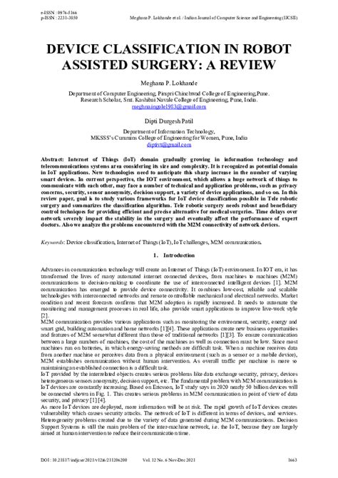 Pdf Device Classification In Robot Assisted Surgery A Review