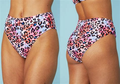 WZORZYSTY DÓŁ OD BIKINI Z WYSOKIM STANEM L 14048757512 Allegro pl