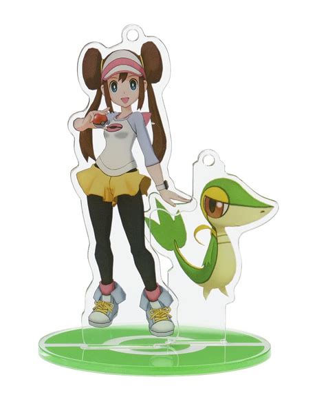 Pokemon Center Rosa Snivy Trainers Salon Keychain Stand