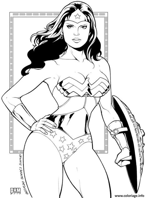 Coloriage Wonder Woman Ink Par Dymartgd Pour Adulte Dc Comics Dessin