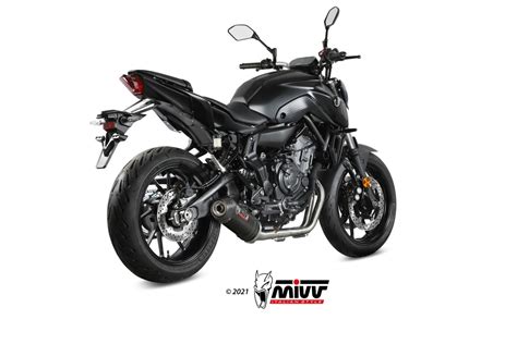 YAMAHA MT-07 / FZ-07 Exhaust Mivv Oval Carbon with Carbon cap Y.044.L3C - Mivv