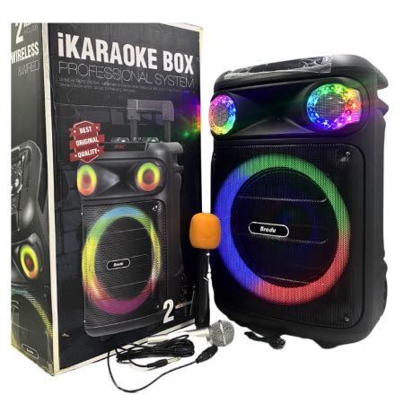 Jonh Variedades DROP Caixa de Som Karaokê 120W sem fio Bluetooth