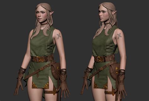 Elf Wip 2 Yuri Alexander On Artstation At Artwork Qkeql Zbrush