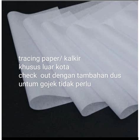 Jual Tracing Paper Kalkir Ukuran A1 80 65 Gsm Ukuran 65 X 85 Cm Full