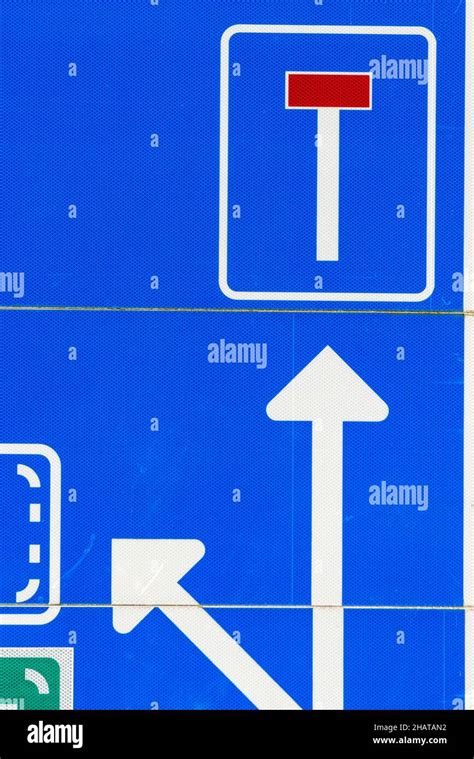 Road Sign Showing Direction For Blind Alley Stock Photo Alamy