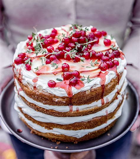 Apfelkuchen Selber Verzieren Naked Cake Mit Johannisbeeren