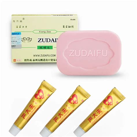 1pcs ZUDAIFU Sulfur Soap Add 3pcs YANDAIFU Creams Set Without Retail