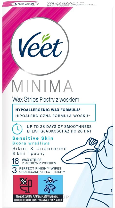 Veet MINIMA Easy Gel Wax Strip - Восковые полоски для депиляции для ...
