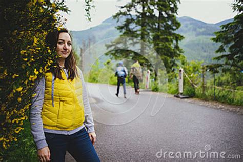 Woman Hiker Hiking On Trail Stock Photo Image Of Hike Girl 79495556