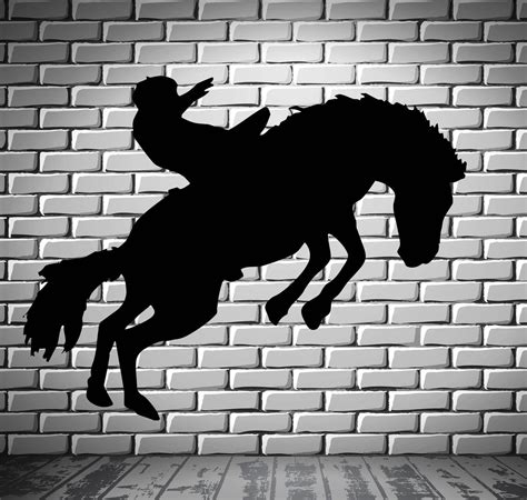 Cowboy Wild West Western Mural Wall Art Decor Vinyl Sticker Unique Gif ...