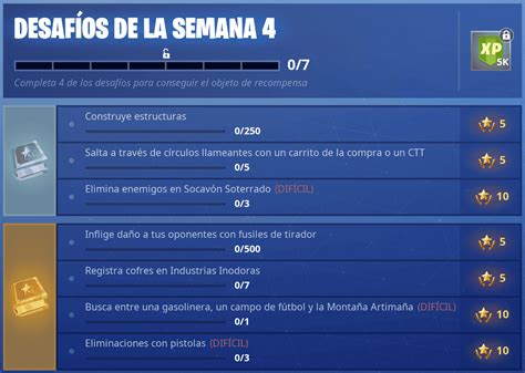 Guía para completar los desafíos de la semana 4 de Fortnite