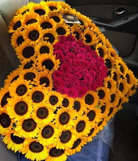 Pin By Sof A Gonzalez Ruiz On Girasoles Red Roses And Sunflowers