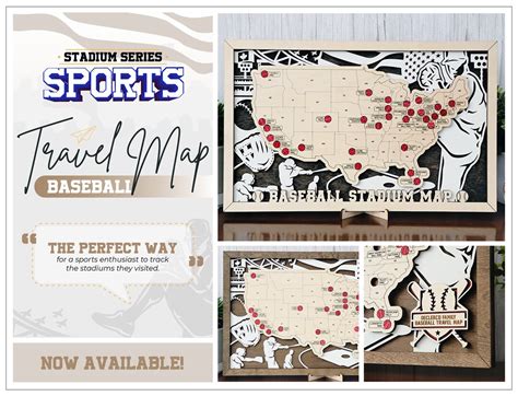 Baseball Stadium Map Tracker Baseball Trip Tracker Travel Map