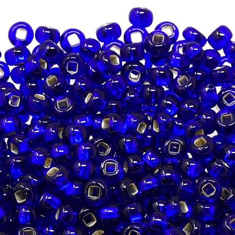 Preciosa Seed Beads Silver Lined Royal Blue G Beads And