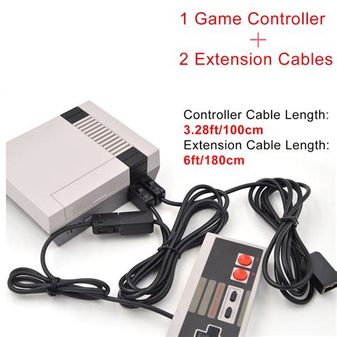 1pc Game Controller2 Pcs Extension Cable For Nintendo Nes Mini Classic