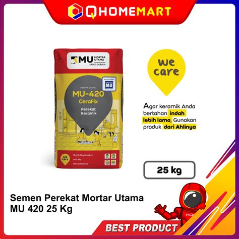 Jual Semen Perekat Keramik MORTAR UTAMA MU 420 25Kg Shopee Indonesia