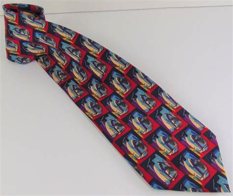 VTG Jerry Garcia Silk Tie Necktie Abstract Geometric 56 L 3 5 W EBay