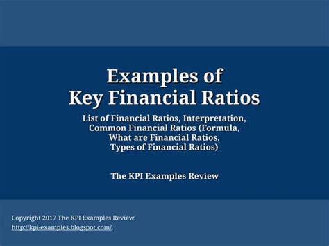 examples  key financial performance measures   measure
