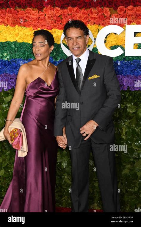 Allyson Tucker Brian Stokes Mitchell Arrives To The Tony Awards