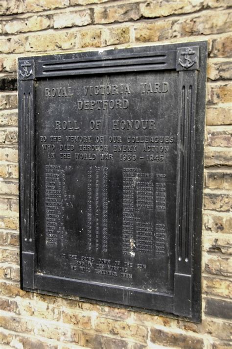 Deptford Royal Victoria Yard Deptford Ww2 War Memorial Lewisham War