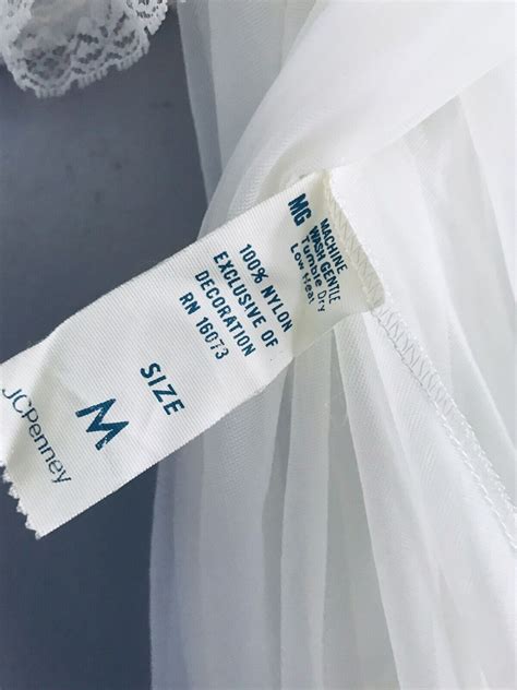Vintage JC Penny White Babydoll Nylon Lingerie Lace S Gem