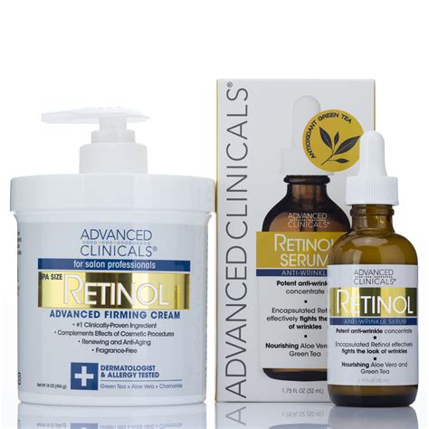 Advanced Clinicals Retinol Cream & Retinol Face Serum Set - Walmart.com