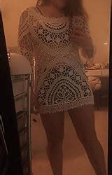 Bestyou Crochet Cover Ups For Women Hollow Out Sleeveless Bikini Swimsuit Swimwear Side Split