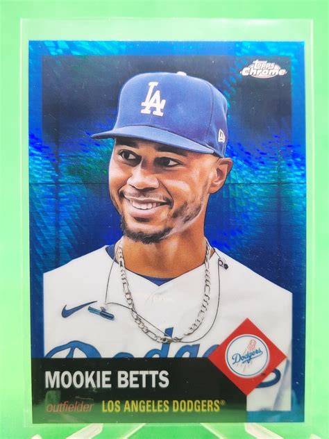 Mookie Betts Topps Chrome Platinum Anniversary Blue Prism