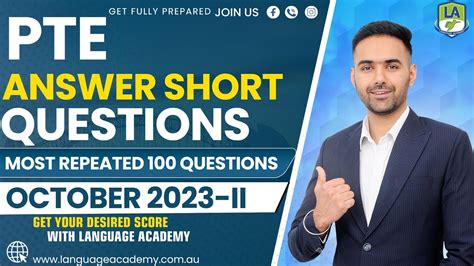 PTE Speaking Answer Short Questions October 2023 II Exam