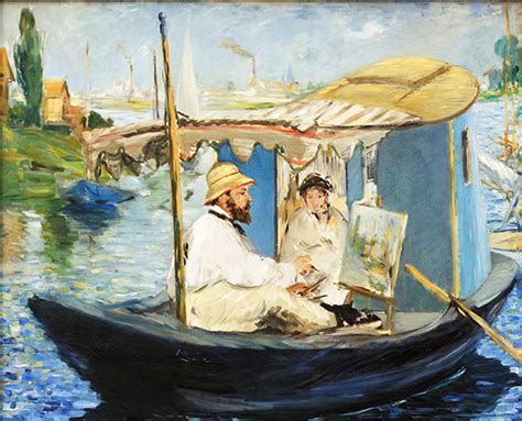 Monet în barca sa 1874 ROI Art