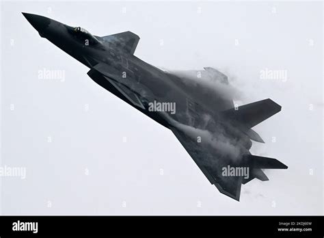 Guangzhou 5th Nov 2022 A J 20 Stealth Fighter Jet Flies During A